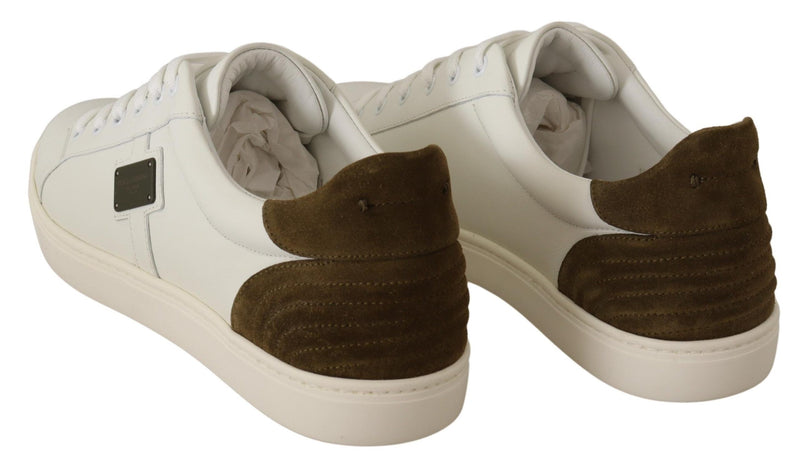 Sneaker chic in pelle bianca per uomini