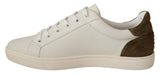 Baskets en cuir blanc chic pour hommes