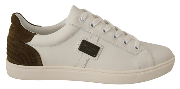 Baskets en cuir blanc chic pour hommes