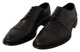 Elegante Derby Black Derby Oxford Wingtips