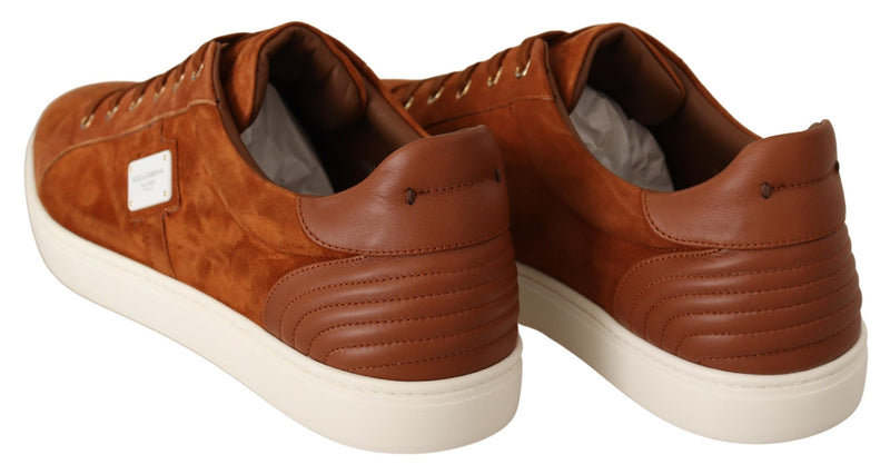 Eleganti sneaker in pelle marrone chiaro