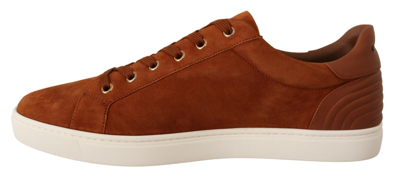 Eleganti sneaker in pelle marrone chiaro