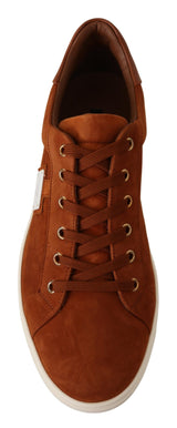 Eleganti sneaker in pelle marrone chiaro