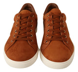 Eleganti sneaker in pelle marrone chiaro