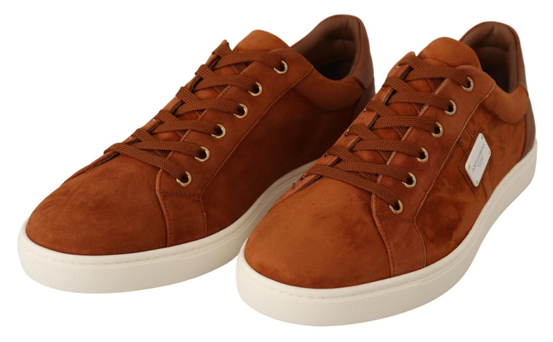 Eleganti sneaker in pelle marrone chiaro