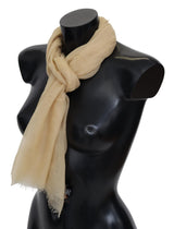 Elegante sciarpa in cashmere in beige