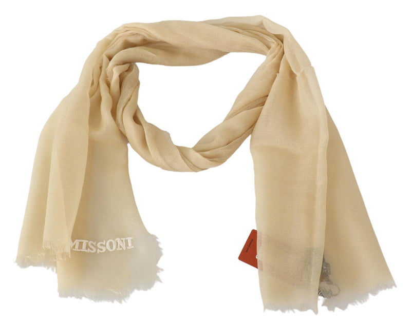 Elegante sciarpa in cashmere in beige