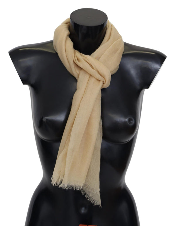 Elegante sciarpa in cashmere in beige