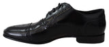 Elegante schwarze Leder formelle Derby -Schuhe