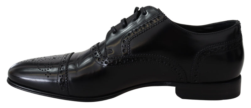 Chaussures de derby formelles en cuir noir élégant