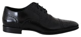 Elegante schwarze Leder formelle Derby -Schuhe