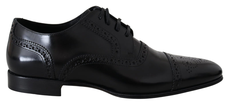 Chaussures de derby formelles en cuir noir élégant