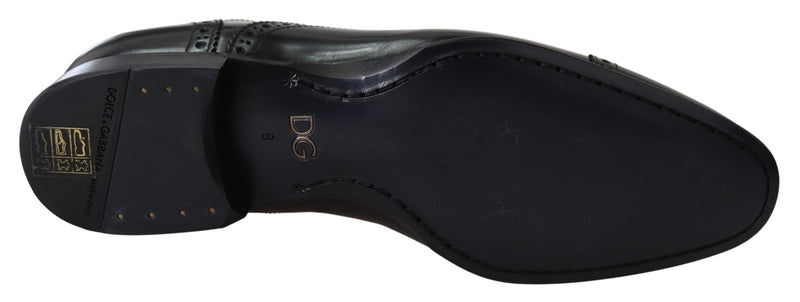 Chaussures de derby formelles en cuir noir élégant