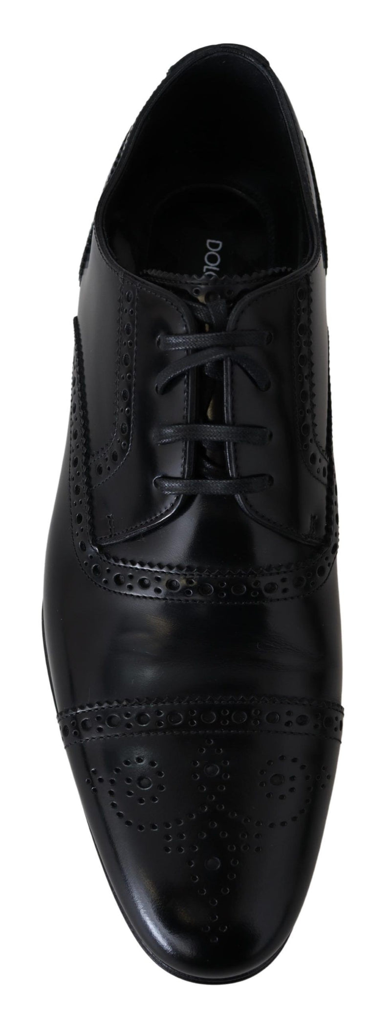 Elegante schwarze Leder formelle Derby -Schuhe