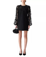 Embellished Puff Sleeve Dress