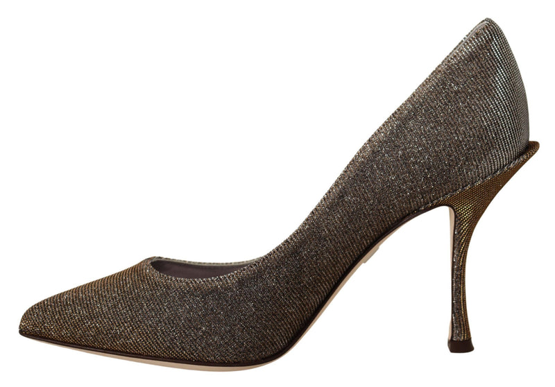 Elegante silberne Heels pumpt Klassiker