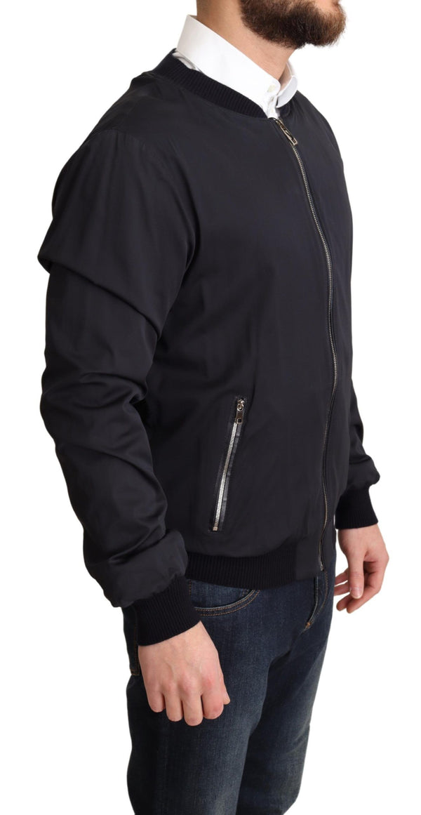 Elegante Seidenmischung Bomberjacke