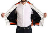 Regal Lion Bomber Jacket in White