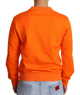 Regal Crewneck -Baumwollpullover in Orange