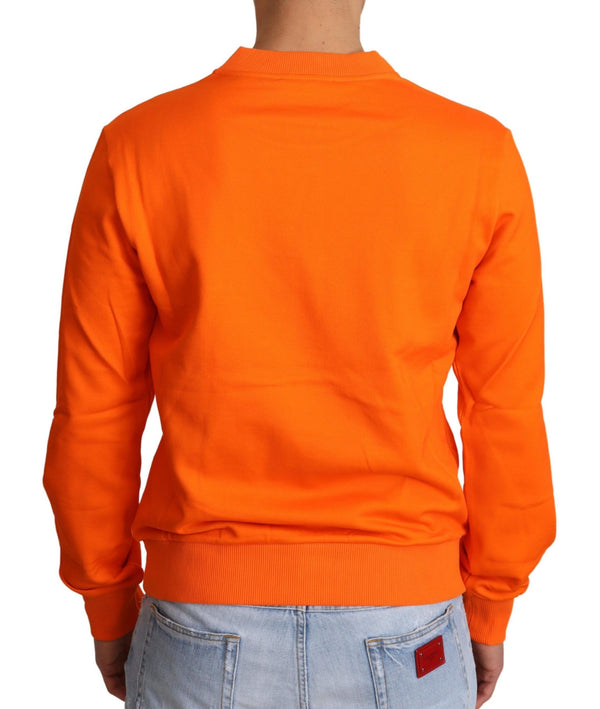 Pull de coton de Crewneck Regal en orange