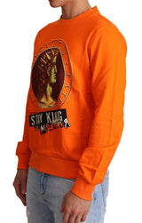 Pull de coton de Crewneck Regal en orange