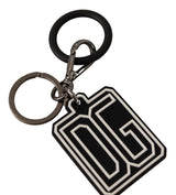 Κομψό Silver & Rubber Designer Keyring