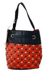 Chic Red Shoulder Tote with Leather Strap