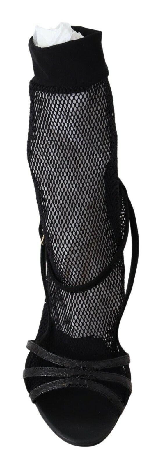 Sandali chic mesh nero a maglie nere