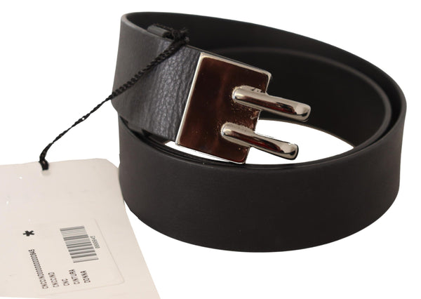 Ceinture de mode en cuir noir élégant