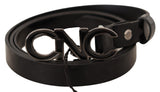 Elegant Black Leather Fashion Belt