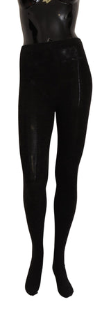 Elegante schwarze Wolle Stretchhose