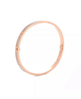 Small Love Bracelet 18K Rose Gold with Pave Diamonds