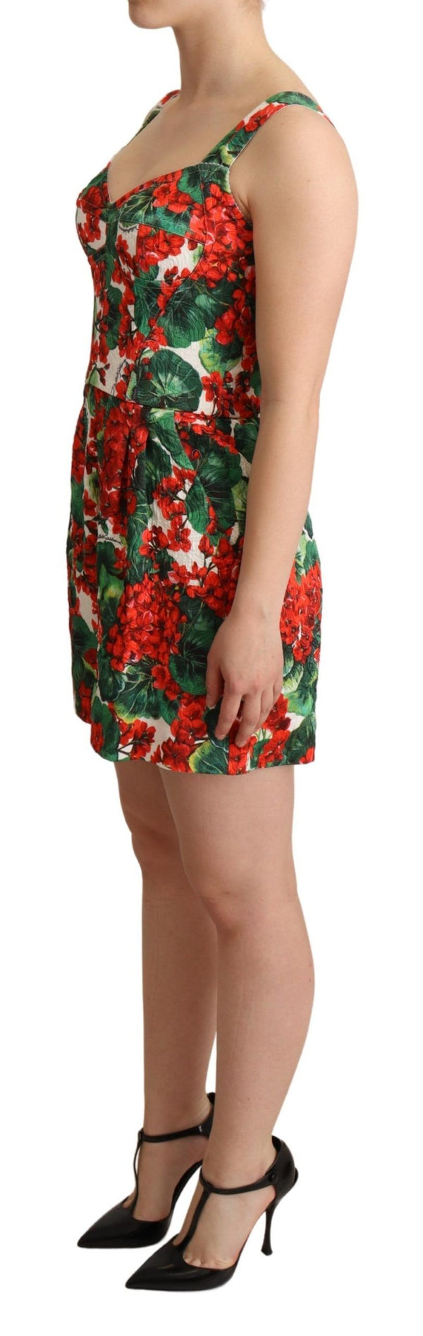 Chic Red Geranium Print Sans Suit Suit