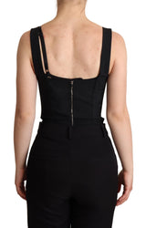 Elegante abito corsetto di corpi di pizzo nero