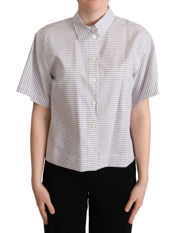 Κομψές Polka Dots Colled Polo Top