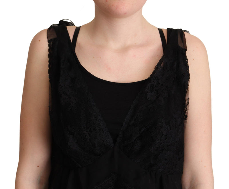 Camisole de dentelle de mélange de soie brillante