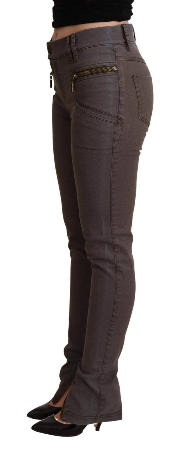 Jean skinny slim marron chic