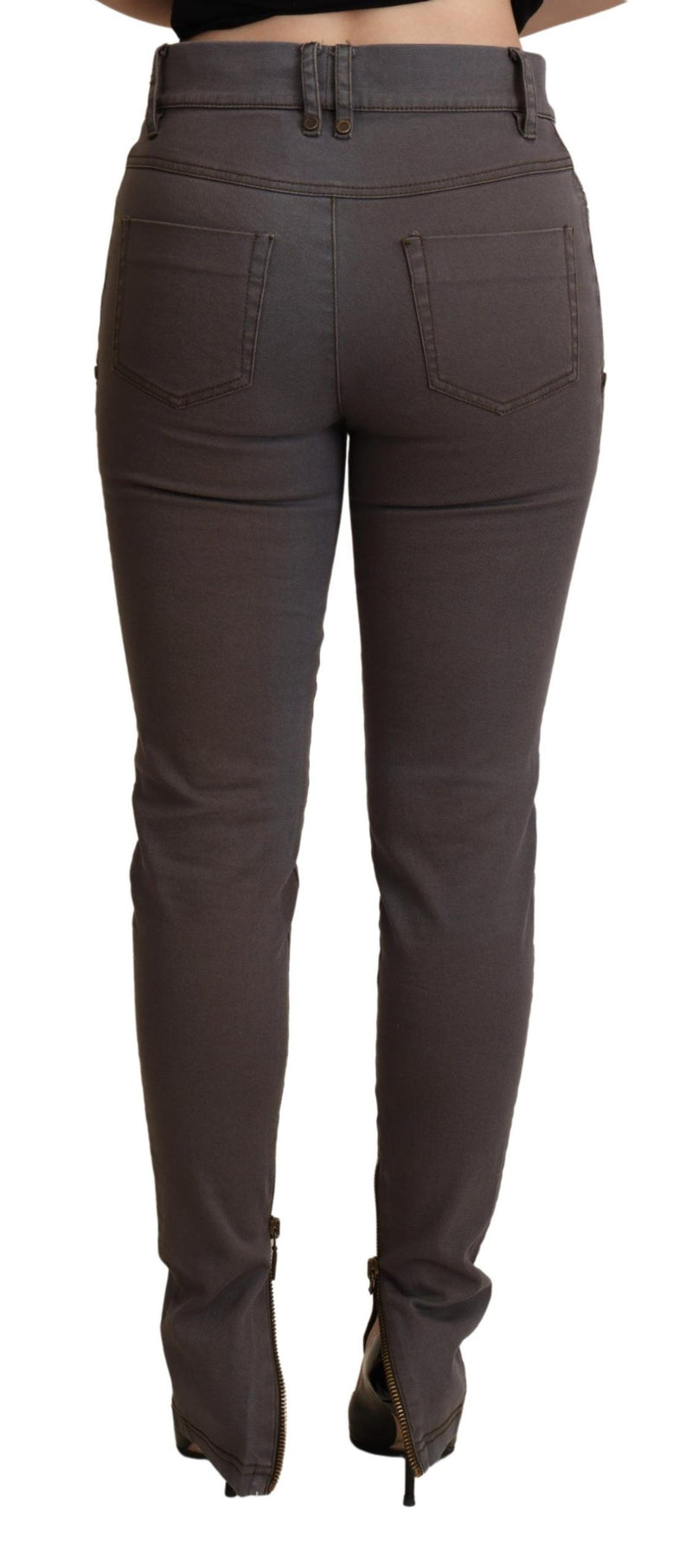 Jeans magri chic marrone slim-fit