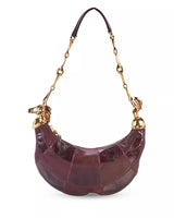 Chain Horse Checkered Leather Shoulder Bag