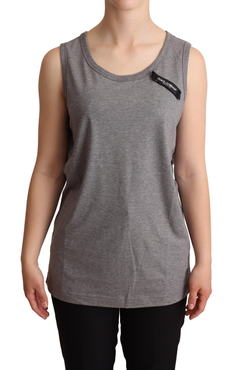 Elegant Grey Cotton Jersey