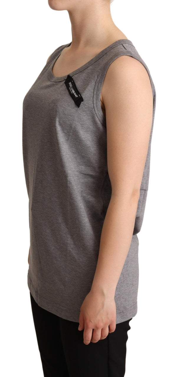 Elegant Grey Cotton Jersey