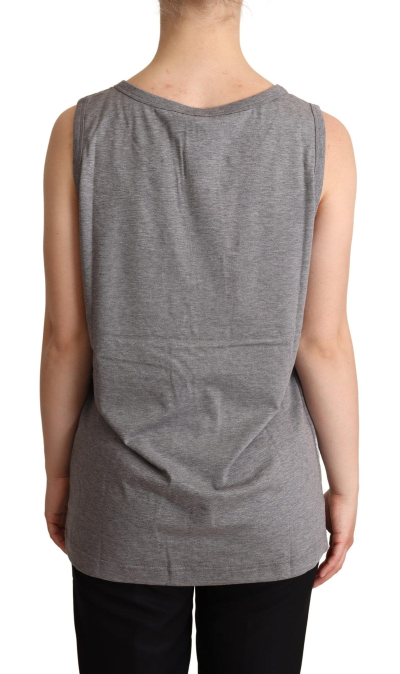 Elegant Grey Cotton Jersey