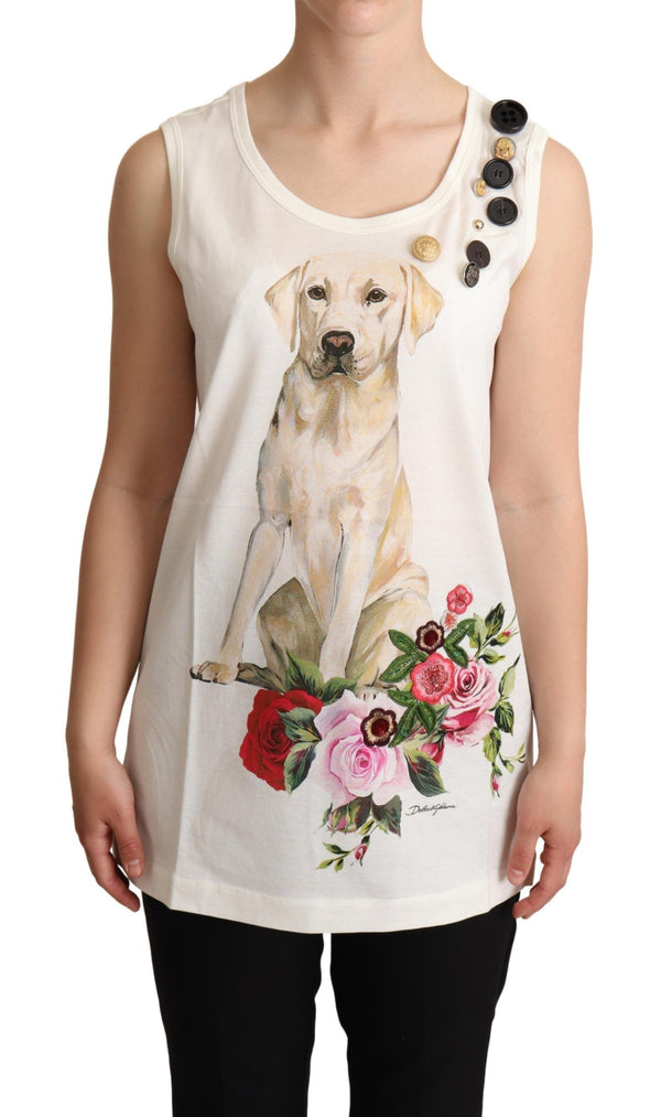 Chic canine floral sans manches