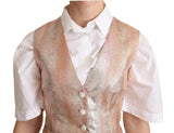 Élégant gilet d'éclat métallique rose