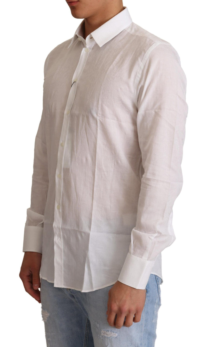 Elegante camicia da abbigliamento da martini in fit bianco