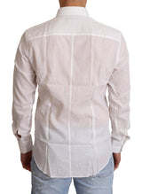 Elegant White Slim Fit Martini Robe Shirt