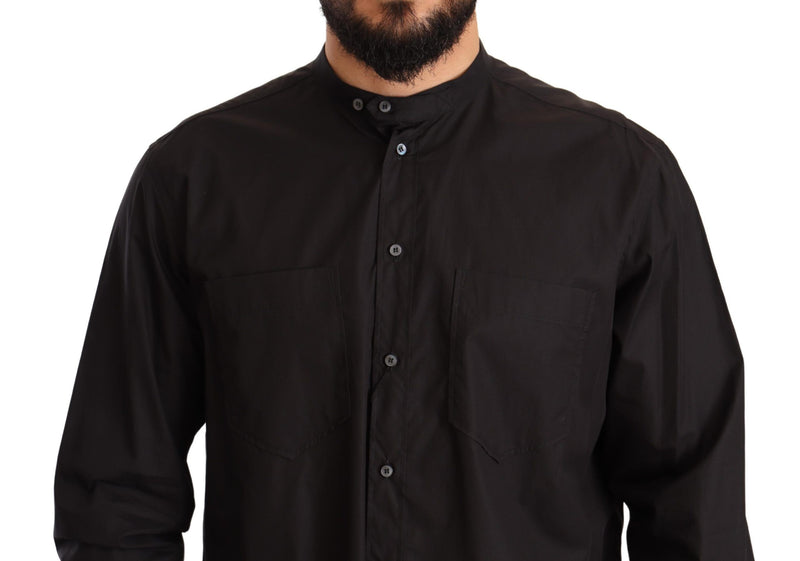 Chemise masculine 100% coton noire élégante