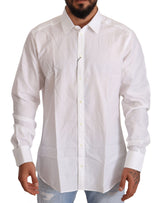 Chemise élégante en ajustement martini blanc