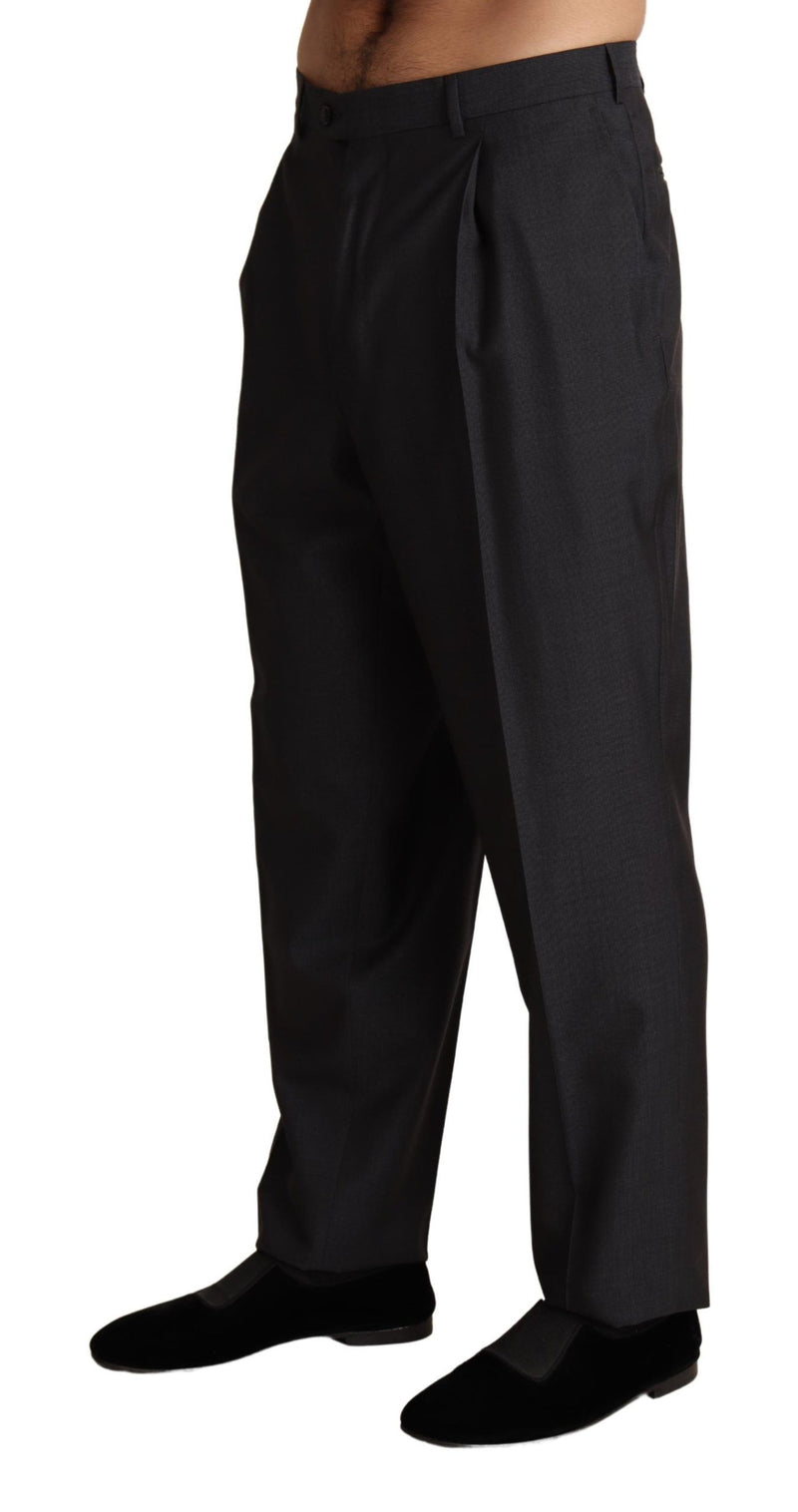 Eleganti pantaloni da abito magro grigio