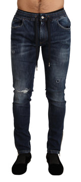 Eleganti jeans magri blu scuro